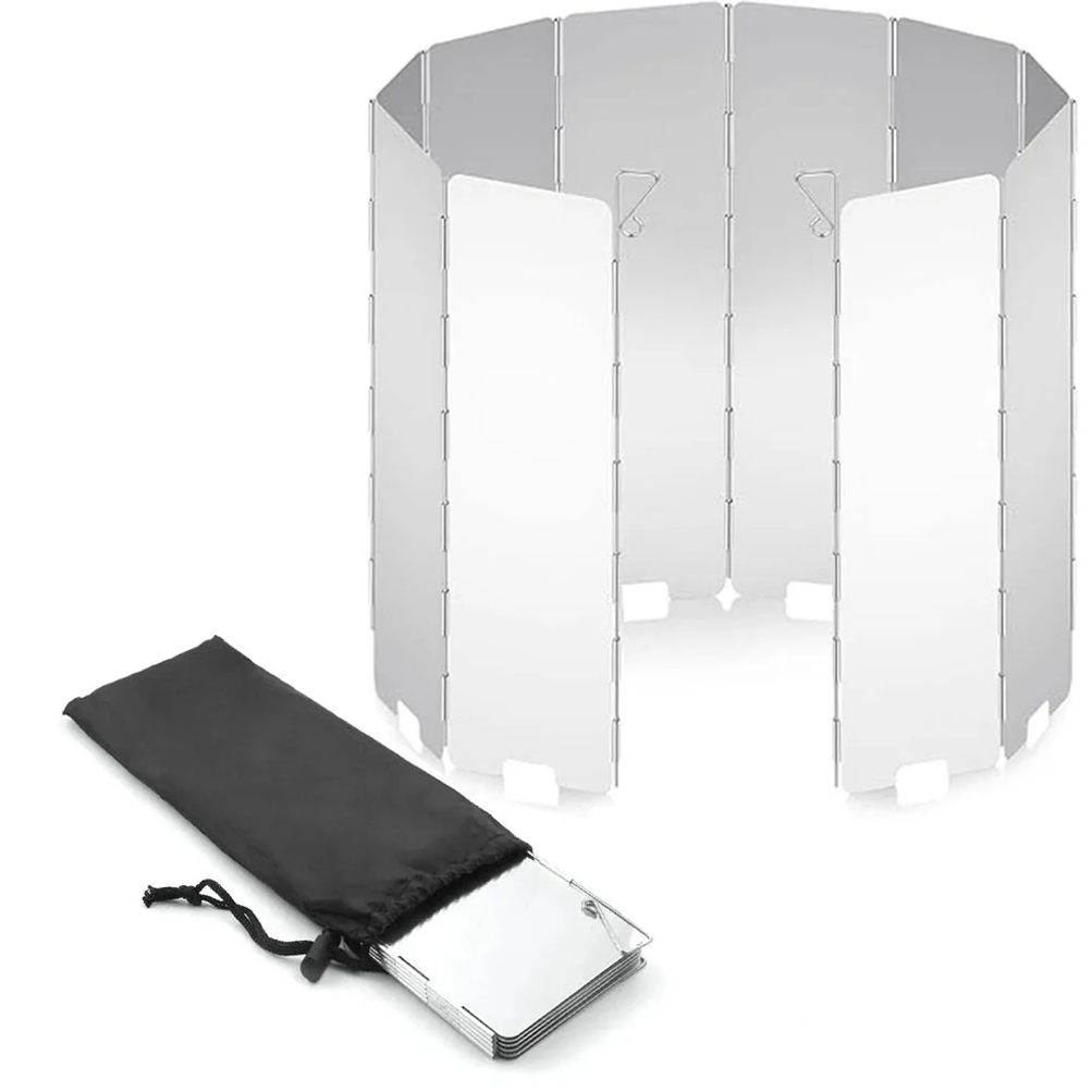 Camping Cooking Plate - Lichtgewicht opvouwbare campingkachel windbescherming - 8/9/10/12/14/16