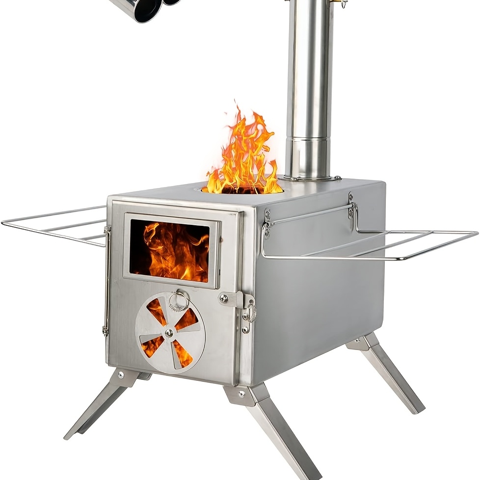 Camping Cooking Tent - Campinghoutkachel van roestvrij staal, draagbare houtkachel