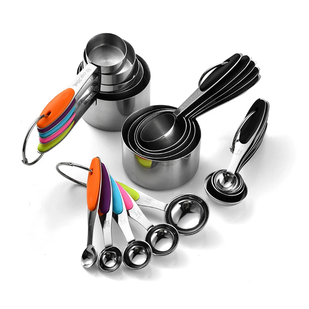 Camping Cooking Pan Set - 5/10 stuks roestvrijstalen maatbekers en lepels