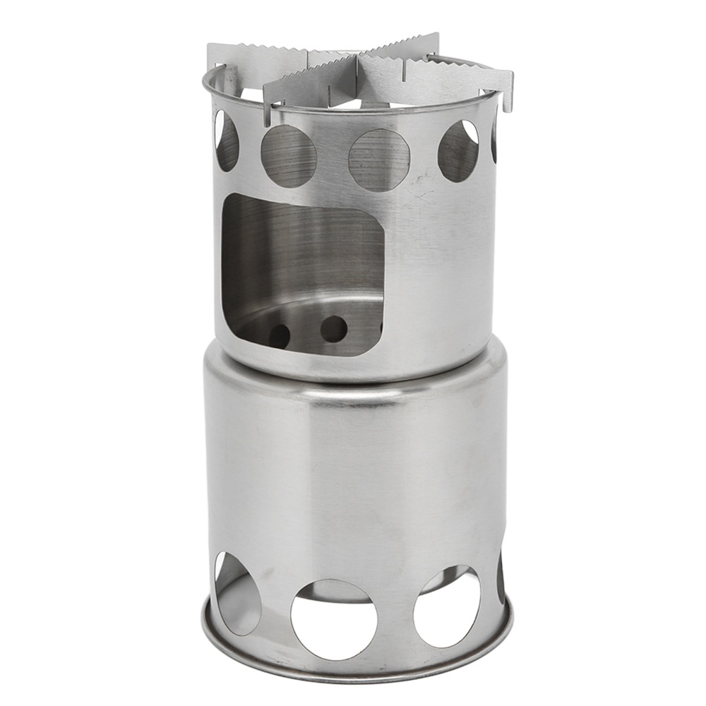 Camping Cooking Pot Stainless Steel - Duurzame roestvrijstalen campingkookset, antislipondersteuning met gaaszak,