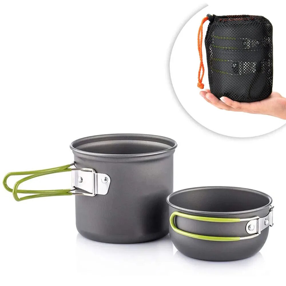 Camping Cooking Ware Set - Campingkookgerei Mess Kit Ultralichte campingpottenset Outdoor
