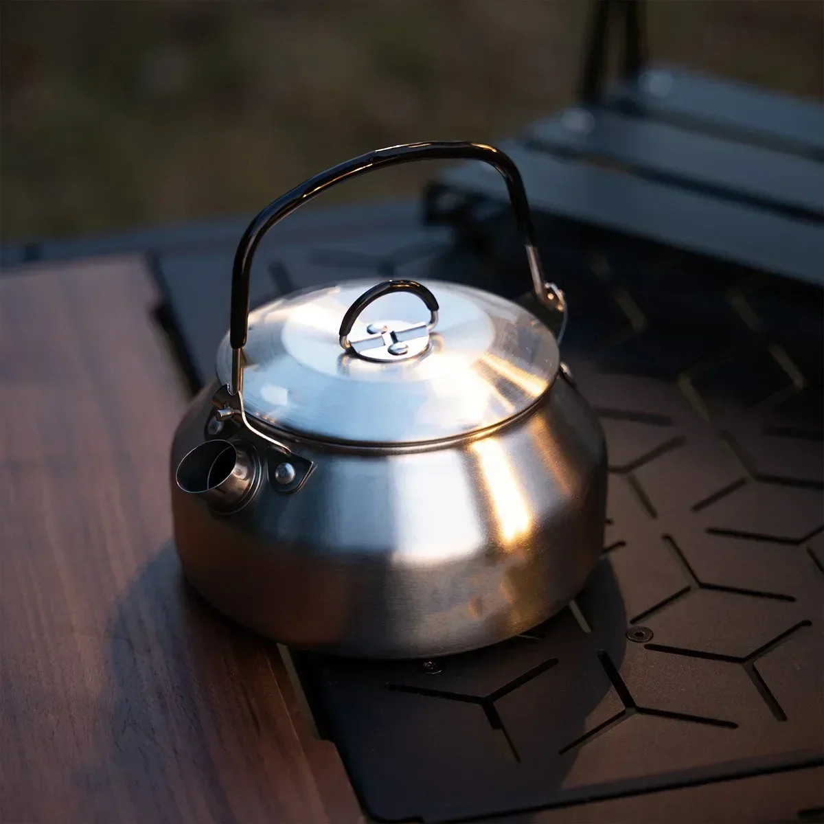 Camping Cooking Pot Stainless Steel - Roestvrijstalen waterkoker 0,8L Draagbare ultralichte wandelwaterkoker