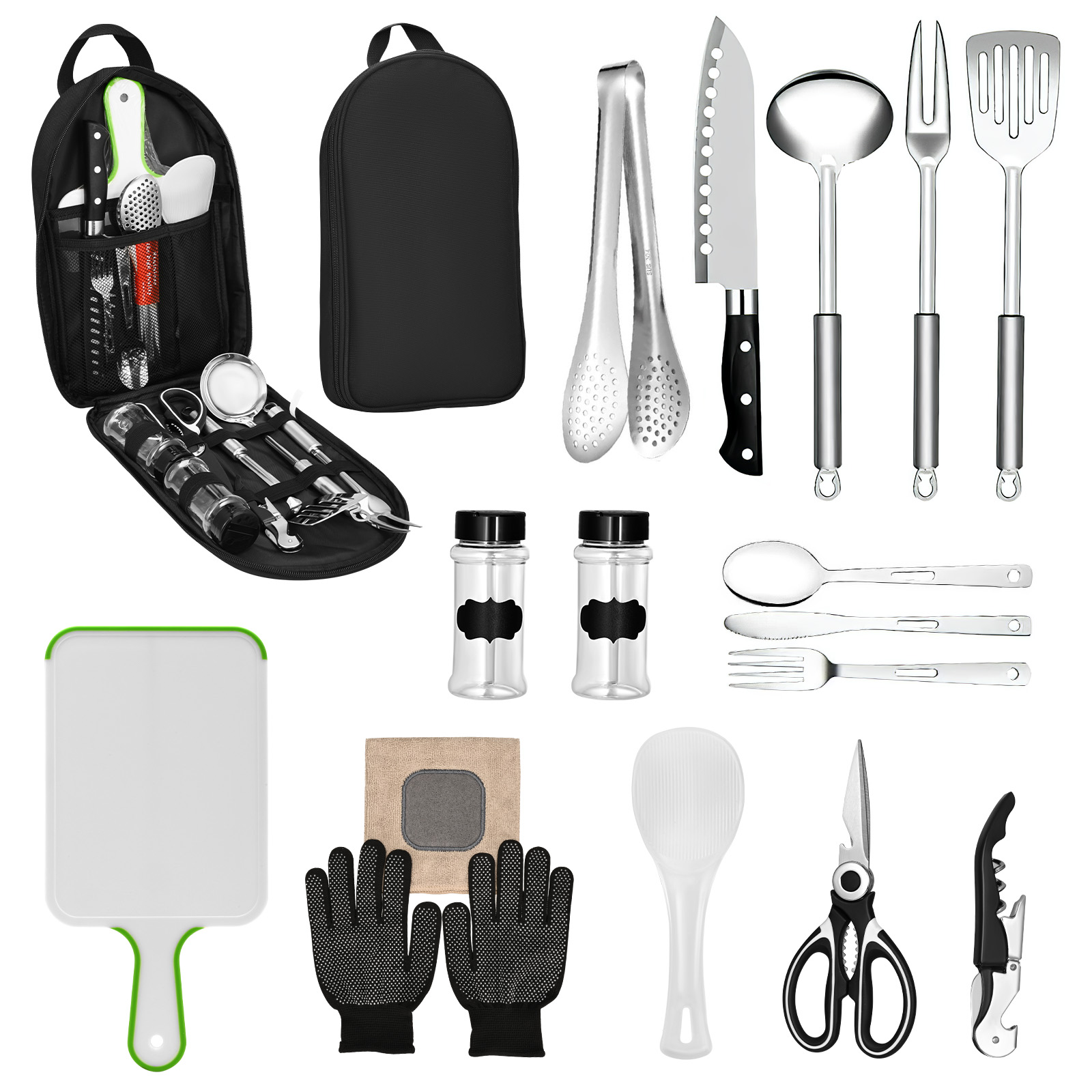 Camping Cooking Must Haves - 16-delige campingkookgerei Set BBQ Camping Essentials