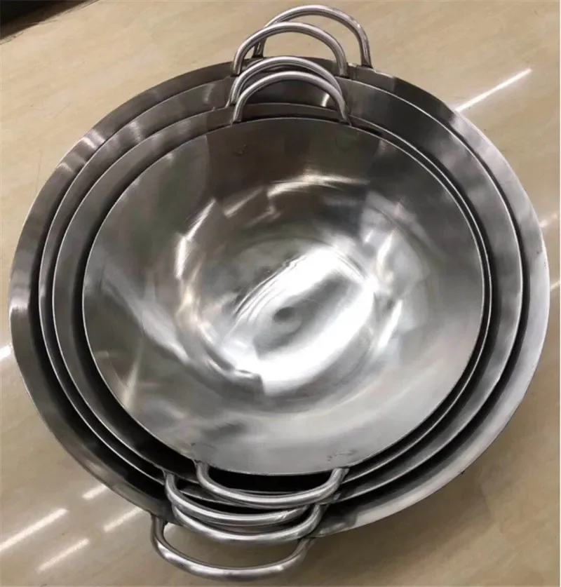 Camping Cooking Without Gas - 304 roestvrij staal wok 50 60
