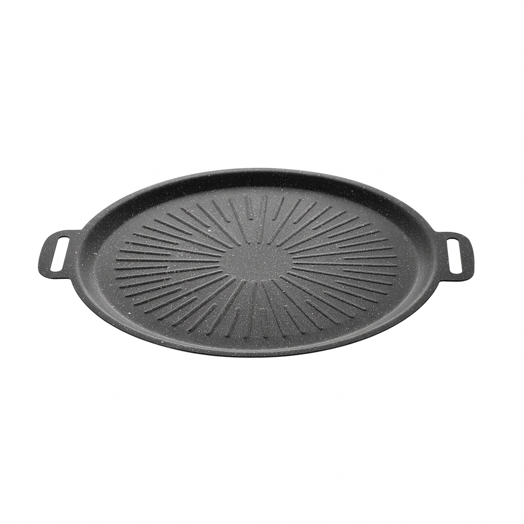Camping Cooking Without Gas - 28cm Maifan Steen Grillpan, antiaanbaklaag, Koreaanse