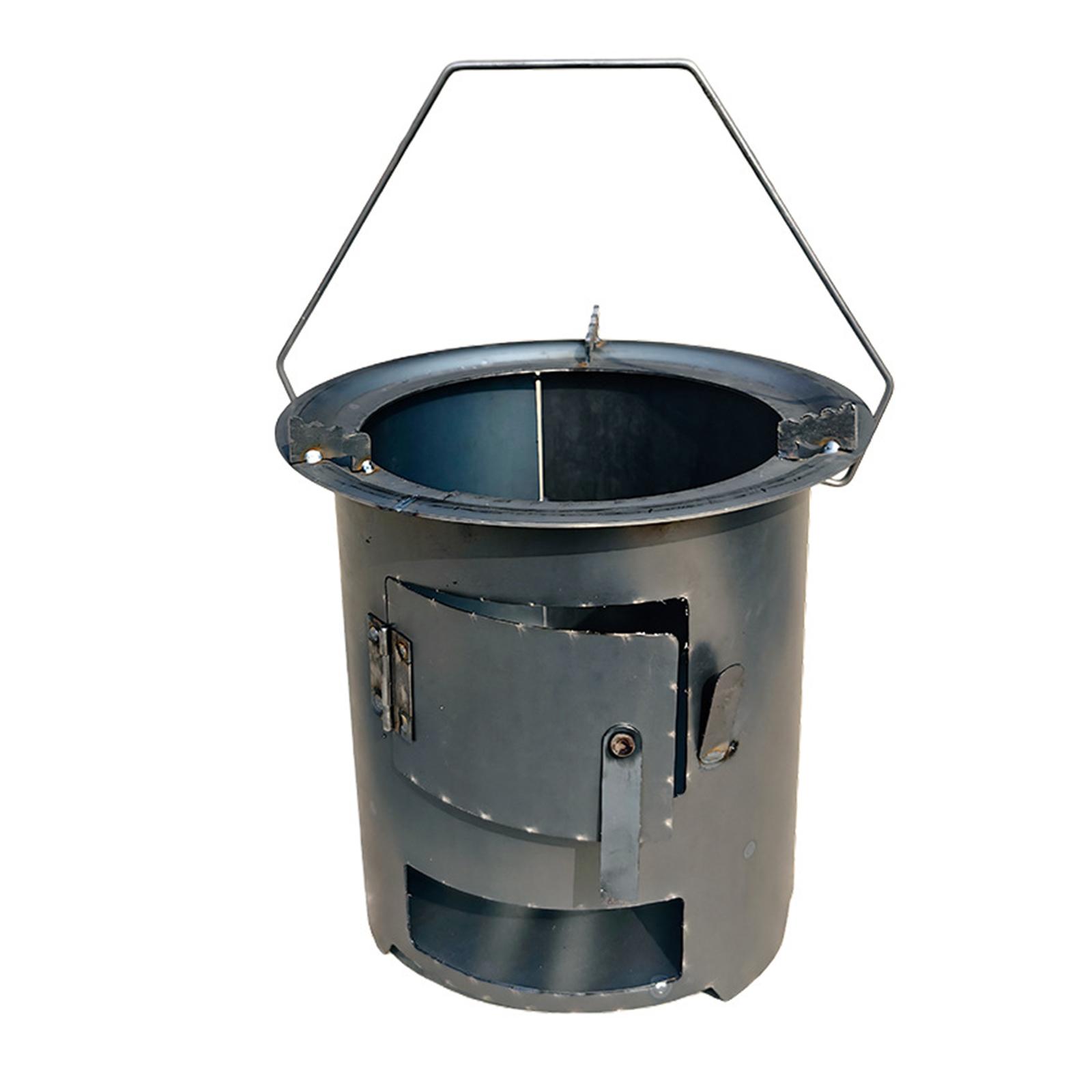 Camping Cooking Fire Stove - Campinghoutkachel Opvouwbare ijzeren barbecue Kookset Vuurplaats