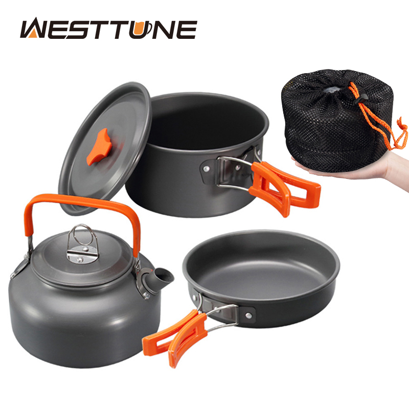 Camping Hiking Cooking - WESTTUNE Camping Kookgerei Kit Aluminium Outdoor