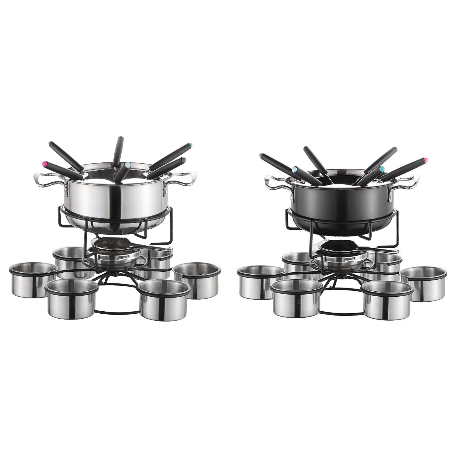 Camping Cooking Pot Stainless Steel - Fonduepottenset Kookfornuis Verdikt Multifunctioneel Stabiel Smeltapparaat