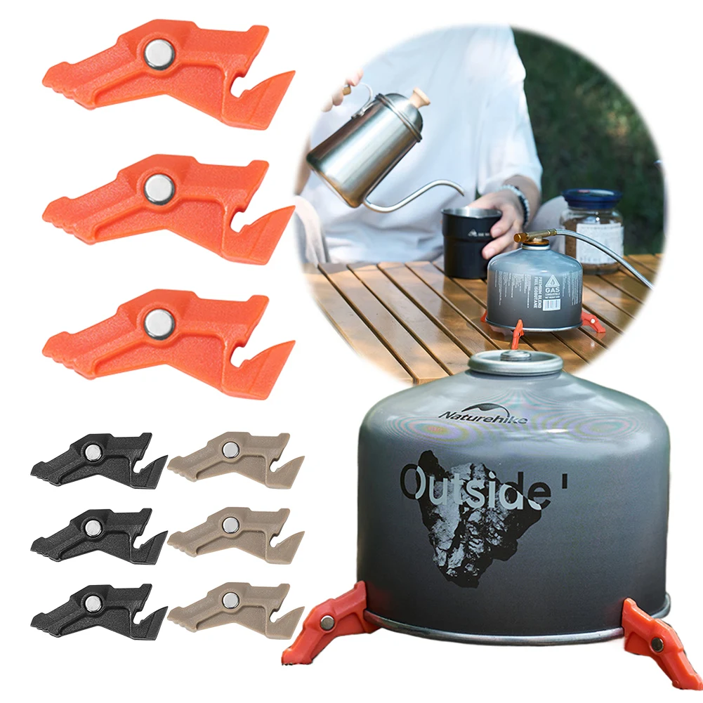 Camping Cooking Canister - Magnetische statief gastankbeugel Multifunctionele campingkachelstandaard Busstabilisator
