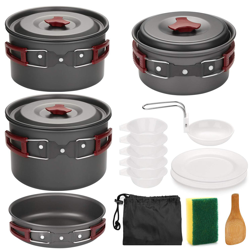 Camping Cooking Ware Set - Outdoor Camping Kookgerei Kit Non Stick