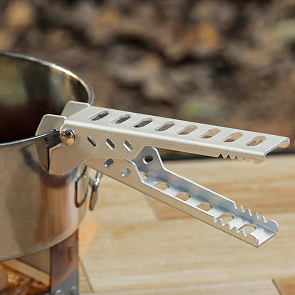 Camping Cooking Pot Stainless Steel - Aluminium Anti-hete Legering Clip Kom Grijper