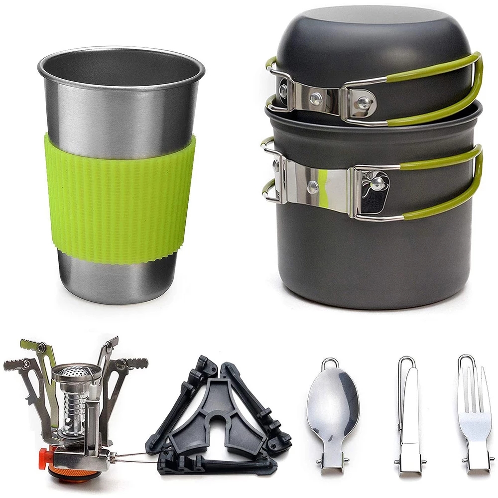 Camping Cooking Ware Set - Campingpannenset met fornuis Outdoor kookset Outdoor