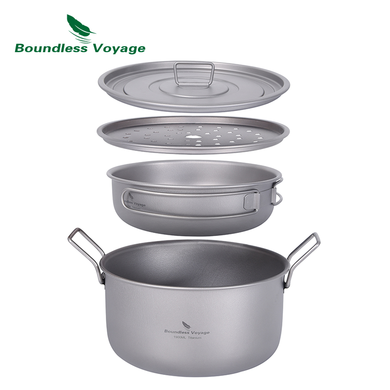 Camping Cooking Ware Set - Grenzeloze Reis Camping Kookpot Multifunctionele Titanium