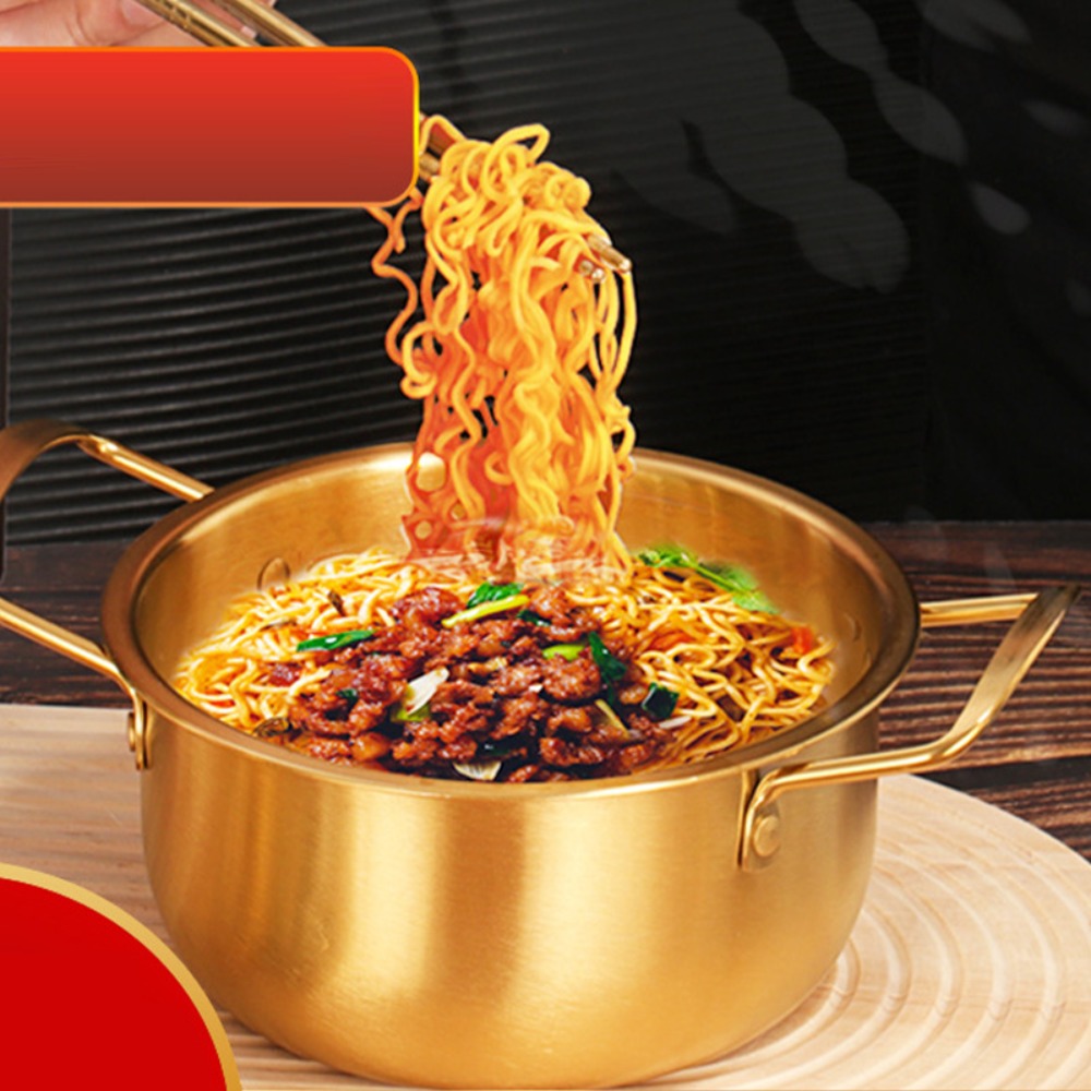 Camping Cooking Without Gas - Roestvrijstalen Koreaanse Ramen-pot, gemakkelijk schoon te