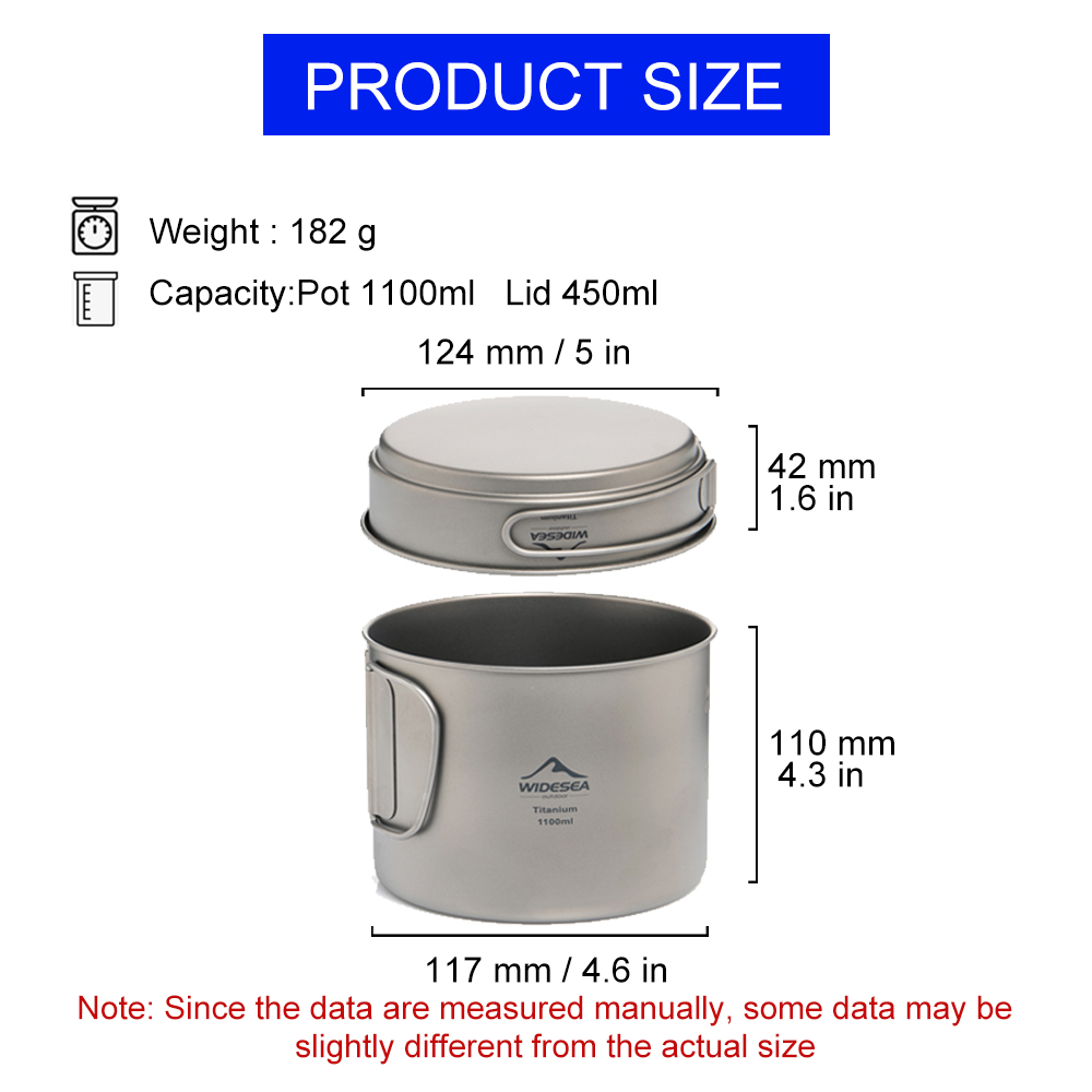 Widesea Ultralight Titanium Ca - Camping Cooking Pan Set recensie en prijs