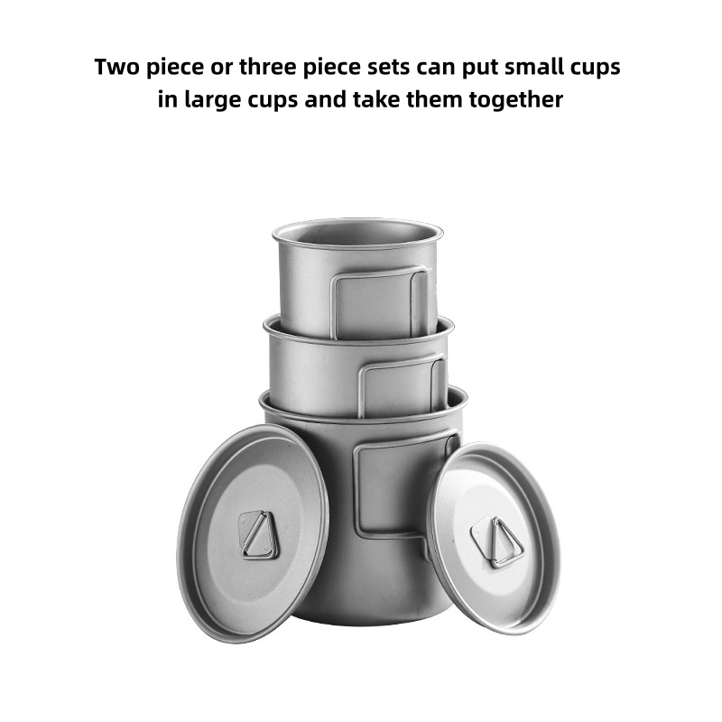 Titanium kampeermok met inklap - Camping Cooking Ware Set recensie en prijs