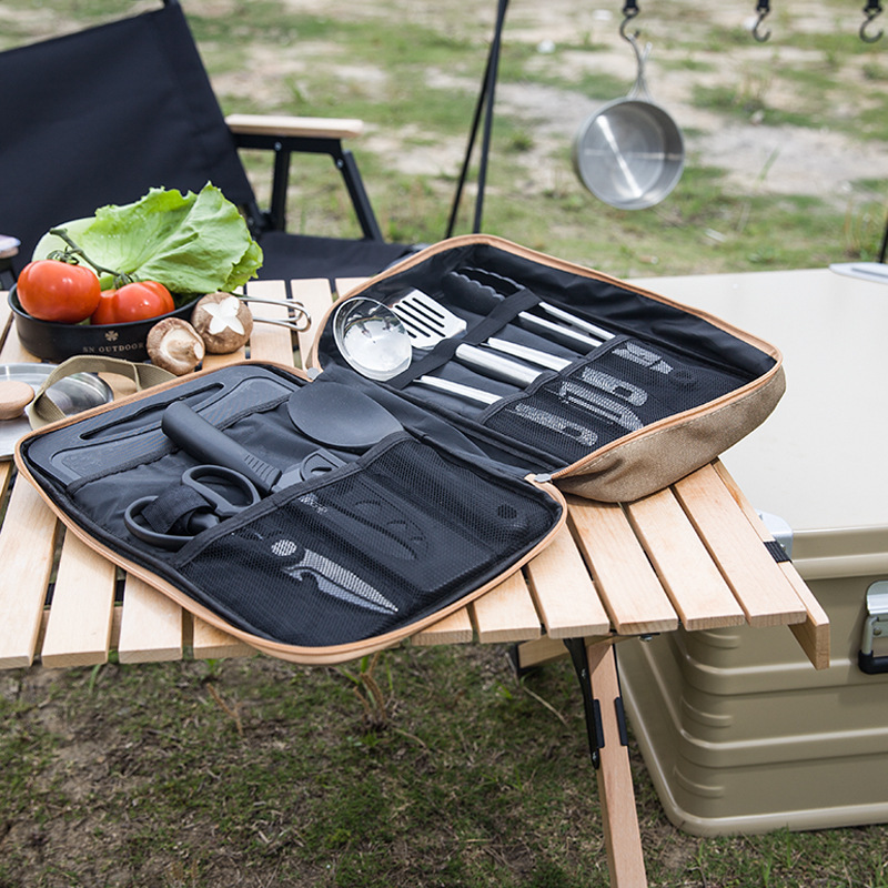 8-delige campingkeukenset met  - Camping Cooking Pan Set recensie en prijs