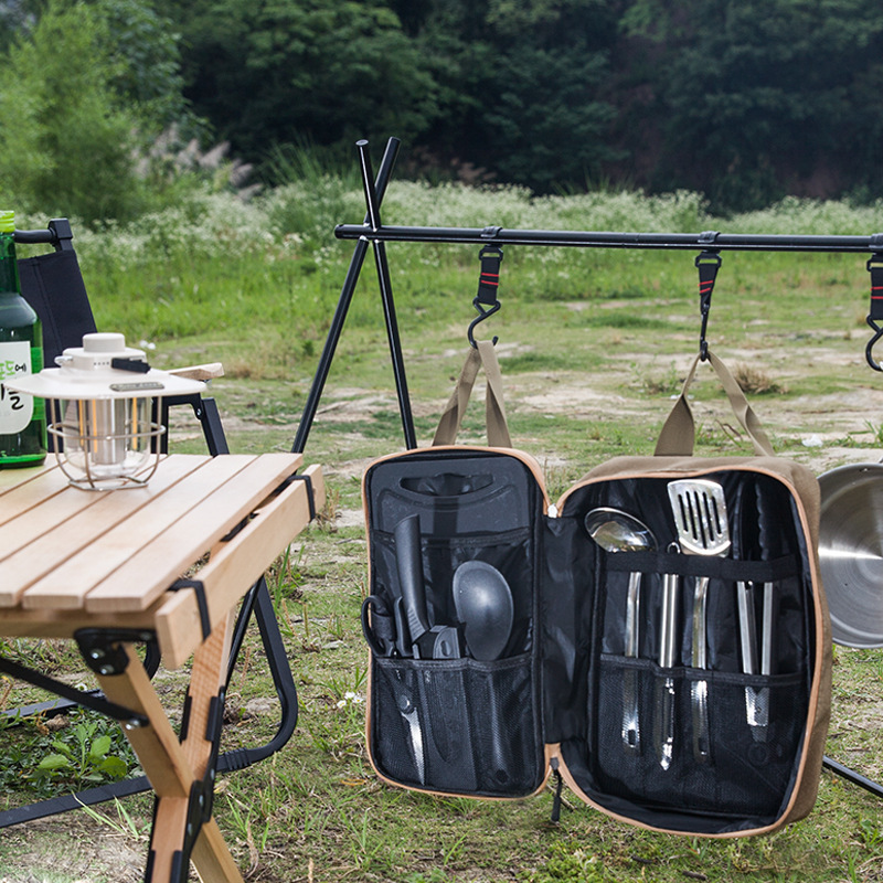 8-delige campingkeukenset met  - Camping Cooking Pan Set recensie en prijs