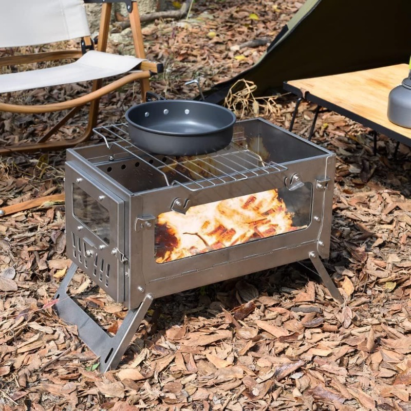 Draagbare tentkachel van 430 r - Camping Cooking Tent recensie en prijs