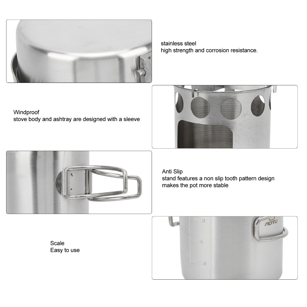 Duurzame roestvrijstalen campi - Camping Cooking Pot Stainless Steel recensie en prijs
