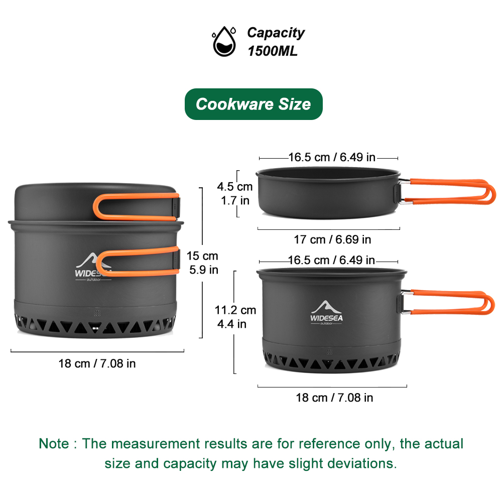 Campingservies Outdoor pannens - Camping Cooking Pan Set recensie en prijs