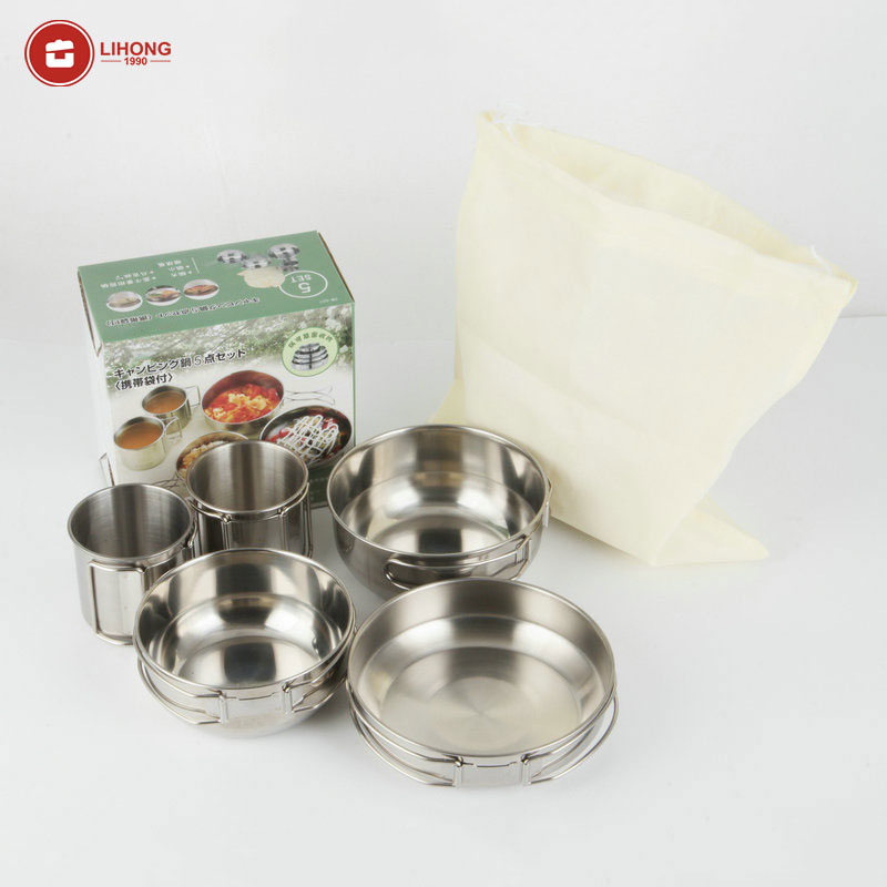 Opvouwbare 5-delige bekers Keu - Camping Cooking Ware Set recensie en prijs