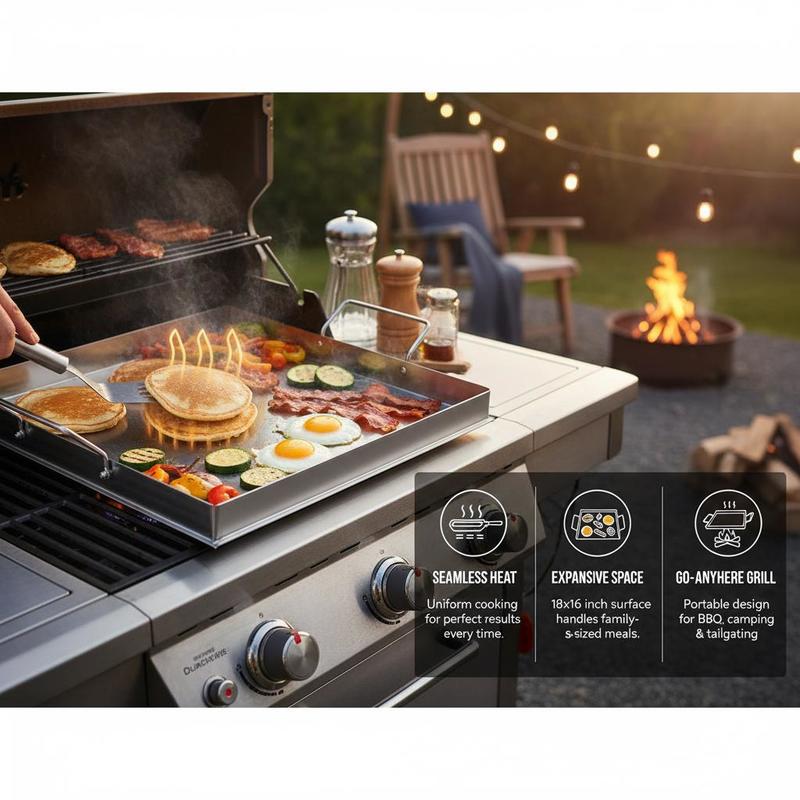 Universele platte bakplaat 18x - Camping Cooking Pot Stainless Steel recensie en prijs