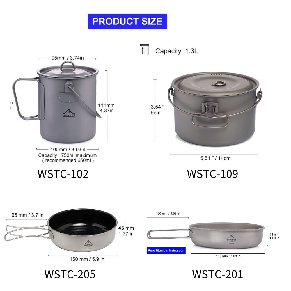 Widesea Camping Tafelgerei Tit - Camping Cooking Ware Set recensie en prijs