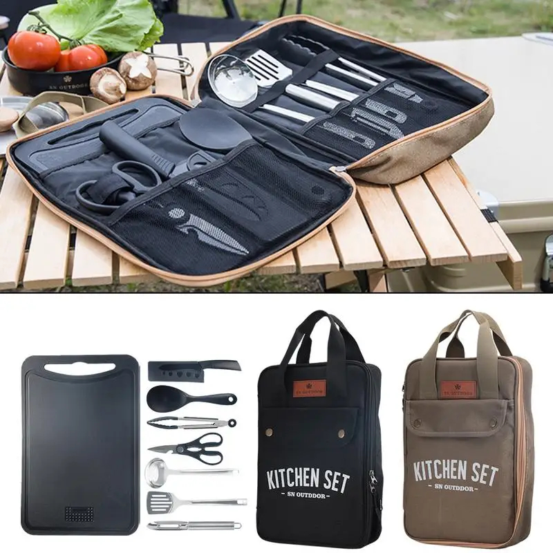 8-delige campingkeukenset, dra - Camping Cooking Pan Set recensie en prijs