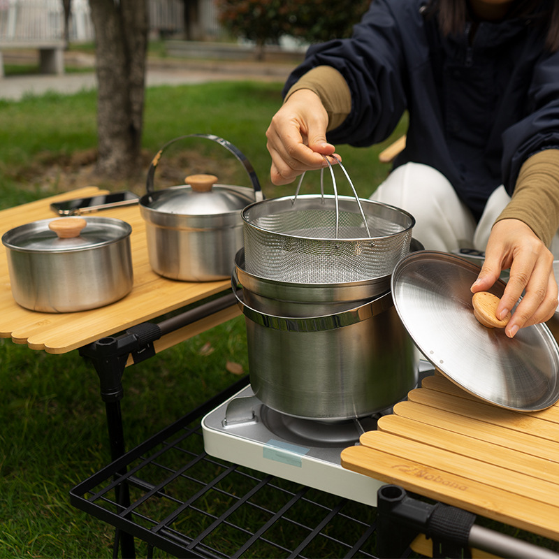NOBANA Nieuwste Outdoor Rvs Po - Camping Cooking Pot Stainless Steel recensie en prijs