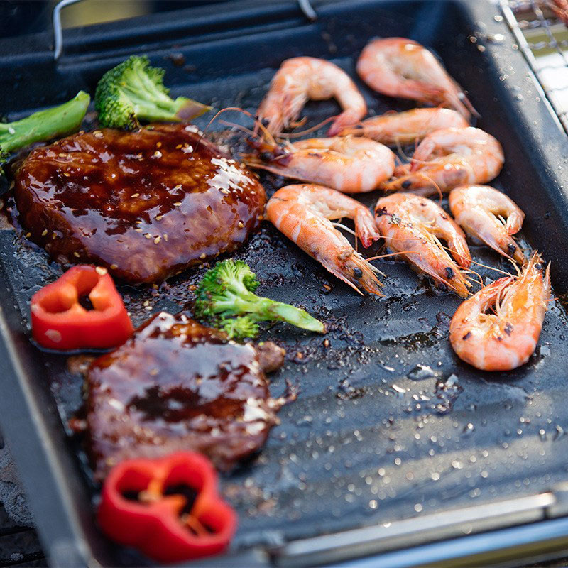 Buiten dikke vierkante grillpa - Camping Cooking Plate recensie en prijs