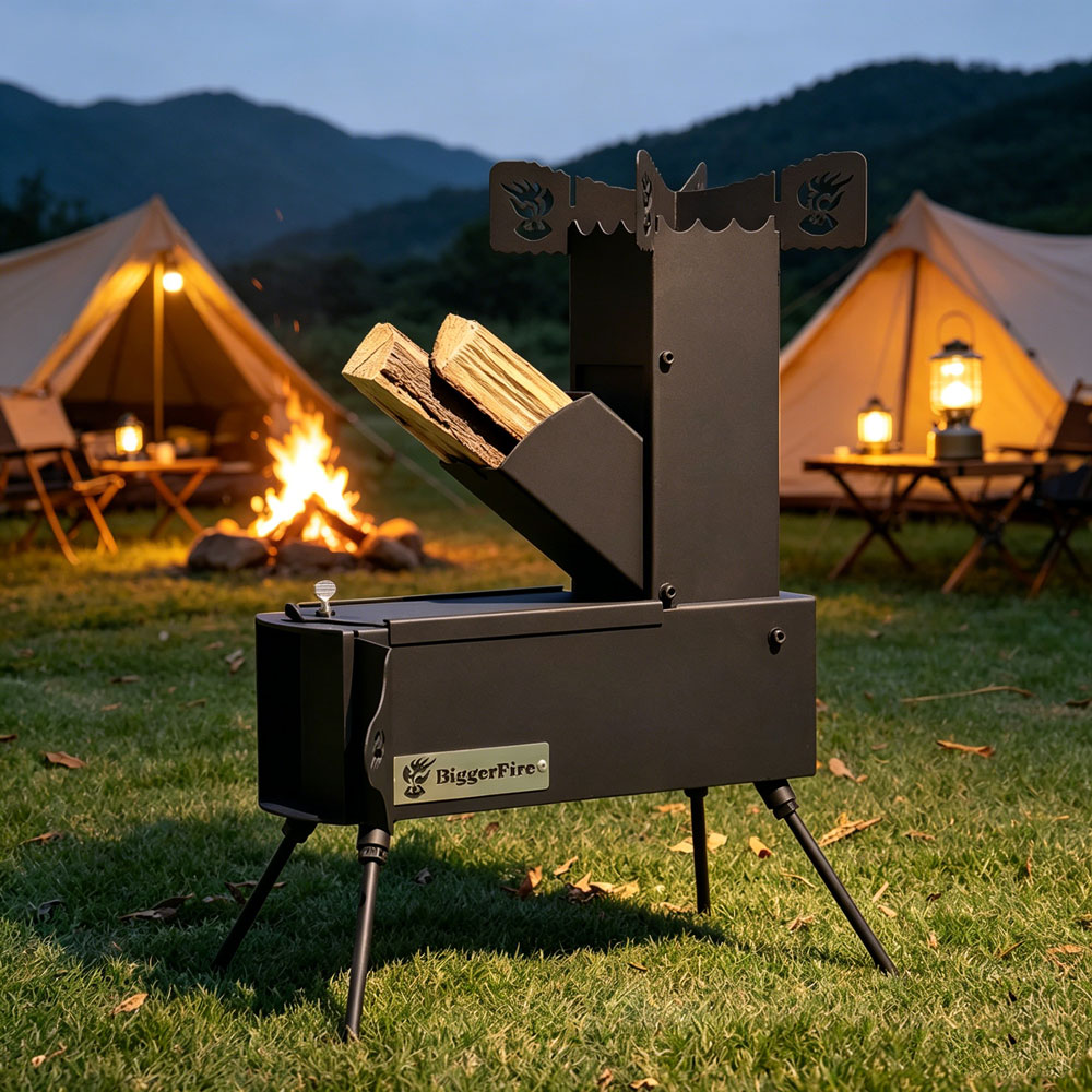 Draagbare houtgestookte rookov - Camping Cooking Fire Stove recensie en prijs