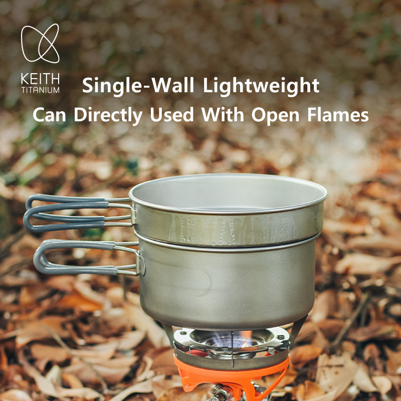 KEITH Pure Titanium 2-delige k - Camping Cooking Pan Set recensie en prijs
