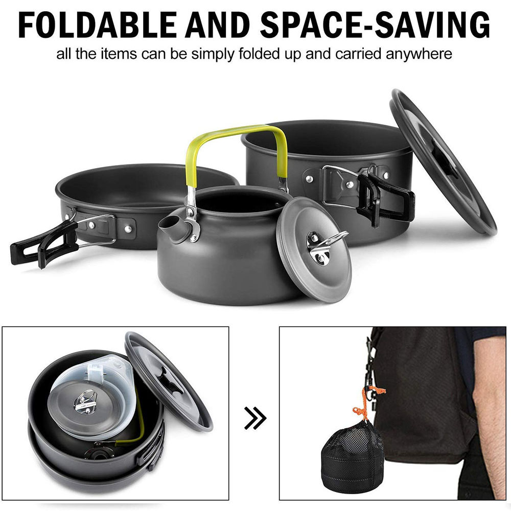 Camping Kookgerei Set Aluminiu - Camping Cooking Ware Set recensie en prijs