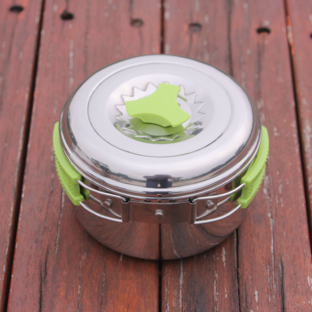 Campingpot Lichtgewicht roestv - Camping Cooking Pot Stainless Steel recensie en prijs