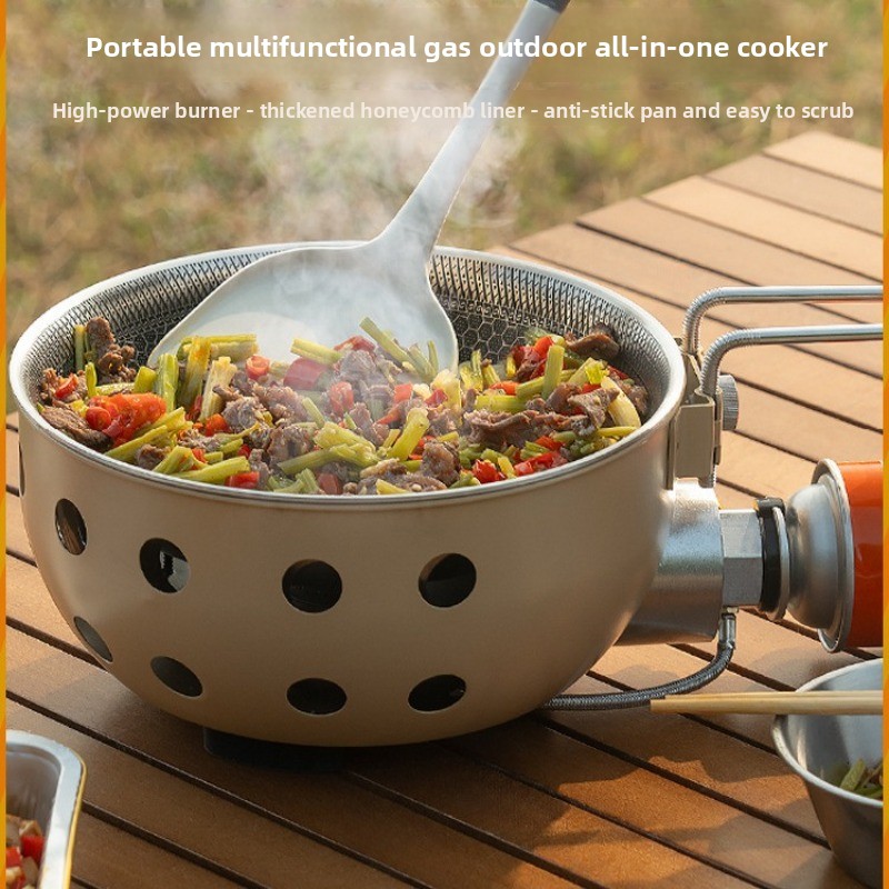 Draagbare buitenkooktoestel op - Camping Cooking Ware Set recensie en prijs