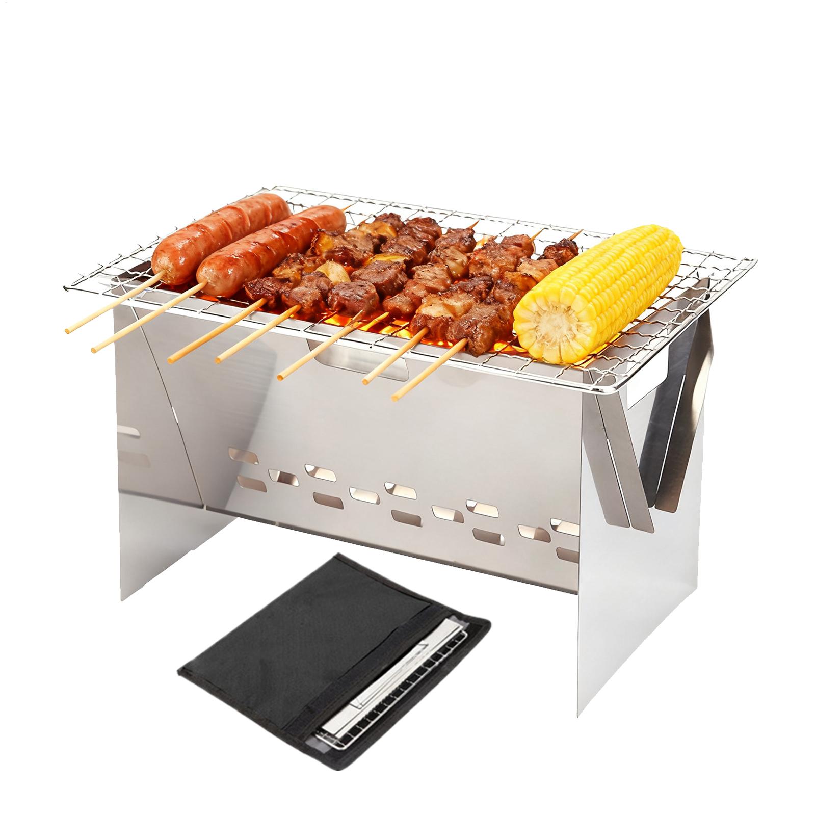 Roestvrijstalen houtskoolgrill - Camping Cooking Fire Stove recensie en prijs