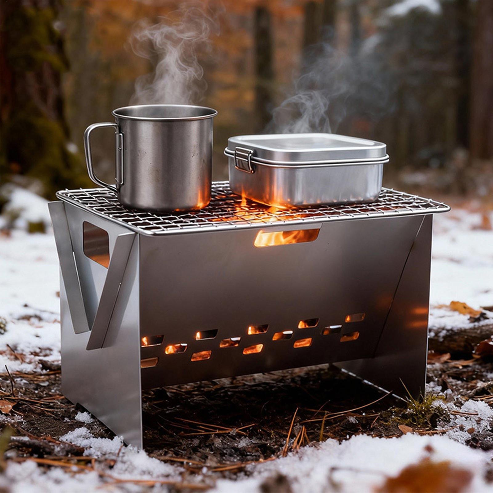Opvouwbare draagbare houtskool - Camping Cooking Fire Stove recensie en prijs