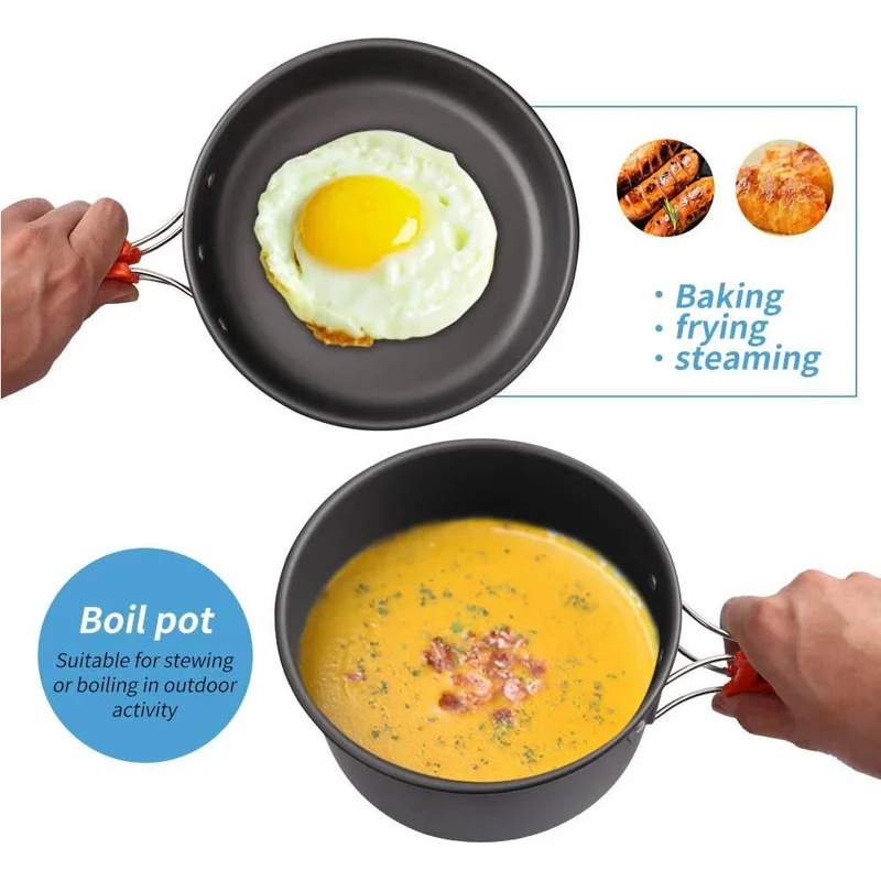 Campingkookset Campingkookgere - Camping Cooking Ware Set recensie en prijs